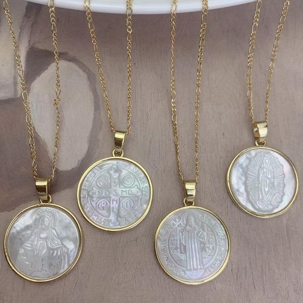 pendant necklaces sacred holy bible cross saint benedict virgin mary guadalupe choker necklace for women mop pearl shell religious jewelry, Silver
pendant necklaces sacred holy bible cross saint benedict virgin mary guadalupe choker necklace for women mop pearl shell religious jewelry, Silver
