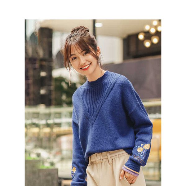 women's sweaters sweater winter literary o-neck drop-shoulder sleeve embroidery warm loose women pullover 8dg1, White;black
women's sweaters sweater winter literary o-neck drop-shoulder sleeve embroidery warm loose women pullover 8dg1, White;black