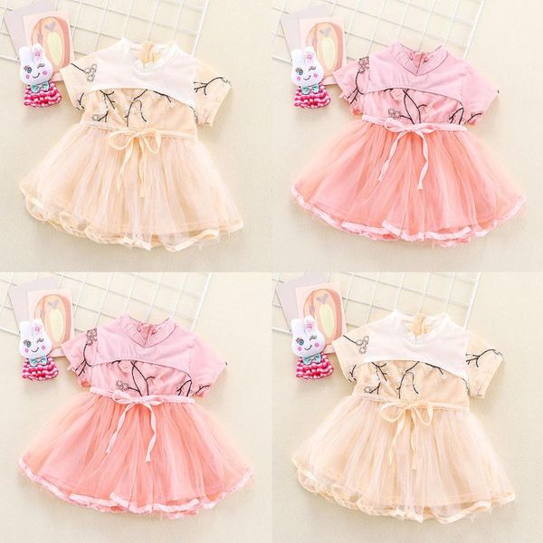 girl's dresses born infant baby girls skirt summer solid floral print tulle mini dress toddler kids chinoiserie princess outfits set, Red;yellow
girl's dresses born infant baby girls skirt summer solid floral print tulle mini dress toddler kids chinoiserie princess outfits set, Red;yellow