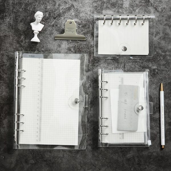 notepads pvc a5 a6 a7 soft clear binder cover shells 6-ring loose leaf notebook folder diary school office supplies stationery, Purple;pink
notepads pvc a5 a6 a7 soft clear binder cover shells 6-ring loose leaf notebook folder diary school office supplies stationery, Purple;pink