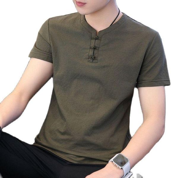 summer chinese style t shirt men slim fil solid color cotton t-shirt men's black white short leeve stand collar 5xl t-shirts, White;black
summer chinese style t shirt men slim fil solid color cotton t-shirt men's black white short leeve stand collar 5xl t-shirts, White;black