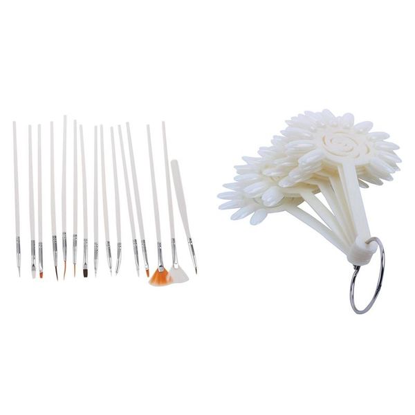 nail art kits 15 pcs gel design pen painting polish brush & 120 white acrylic uv false tips
nail art kits 15 pcs gel design pen painting polish brush & 120 white acrylic uv false tips