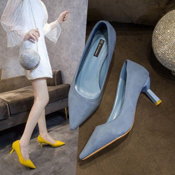 dress shoes women's 2021 autumn korean pointed shallow mouth single suede simple versatile, Black
dress shoes women's 2021 autumn korean pointed shallow mouth single suede simple versatile, Black