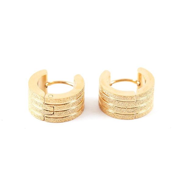 hoop & huggie earring european american ornaments ear clasps three thread gold frosted earrings korean version stainless steel, Golden;silver
hoop & huggie earring european american ornaments ear clasps three thread gold frosted earrings korean version stainless steel, Golden;silver