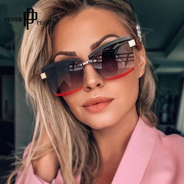 sunglasses rimless square designer women men gradient big frames sun glasses female shades uv400 vintage, White;black
sunglasses rimless square designer women men gradient big frames sun glasses female shades uv400 vintage, White;black