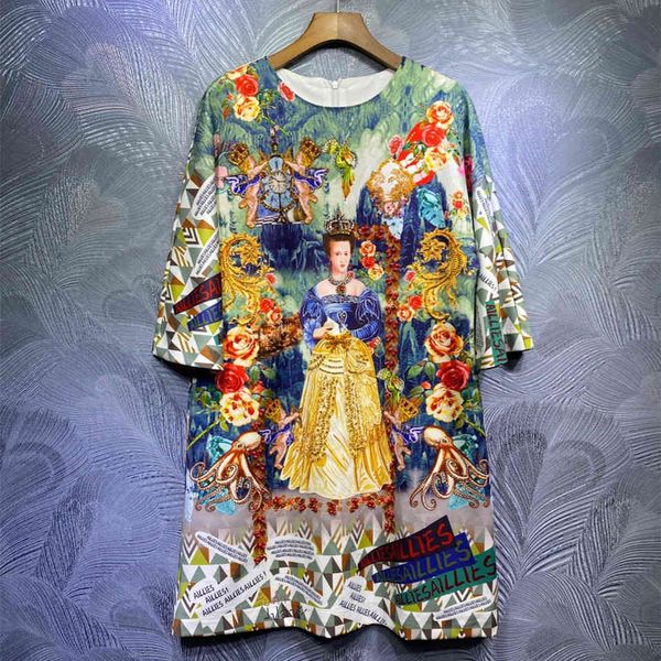 casual dresses 2021 spring runways floral printing half sleeves female vintage diamonds c723, Black;gray
casual dresses 2021 spring runways floral printing half sleeves female vintage diamonds c723, Black;gray