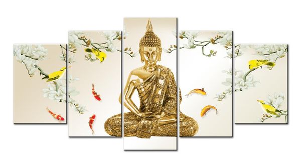 5 pieces abstract goldfish bird flower buddha print painting decoration home wall pictures for kitchen no frame
5 pieces abstract goldfish bird flower buddha print painting decoration home wall pictures for kitchen no frame