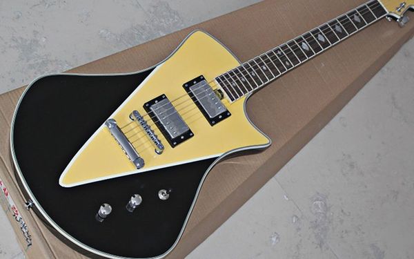 two-tone black and yellow guitar pickup rose wood fingerboard self-locking strings
two-tone black and yellow guitar pickup rose wood fingerboard self-locking strings