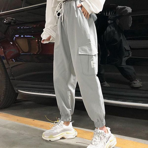 women fashion big pockets loose trousers casual joggers high waist drawstring pants women's & capris, Black;white
women fashion big pockets loose trousers casual joggers high waist drawstring pants women's & capris, Black;white