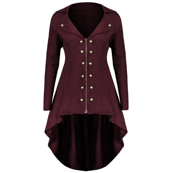 women's trench coats autumn winter women punk long jacket high low lapel plus size outwear double button zip up solid coat, Tan;black
women's trench coats autumn winter women punk long jacket high low lapel plus size outwear double button zip up solid coat, Tan;black