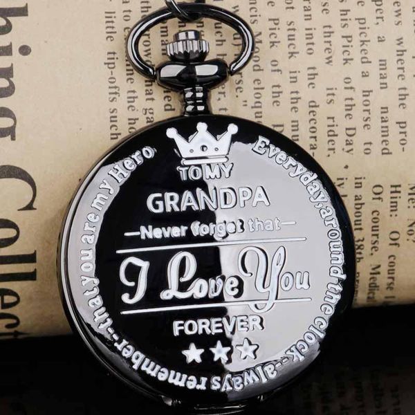 pocket watches exquisite gift quartz watch black necklace "i love you" grandpa roman numerals premium simple style pendant, Slivery;golden
pocket watches exquisite gift quartz watch black necklace "i love you" grandpa roman numerals premium simple style pendant, Slivery;golden