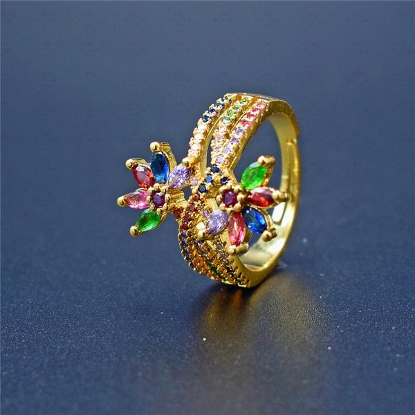 wedding rings colorful flower ring adjustable zirconia cz filled gold for women punk charm fashion bijoux jewellry, Slivery;golden
wedding rings colorful flower ring adjustable zirconia cz filled gold for women punk charm fashion bijoux jewellry, Slivery;golden