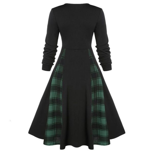 Casual Dresses Women'S Christmas Contrast Check Pattern Stitching Double-Breasted Long-Sleeved Slim Dress M4G0, Black;gray
Casual Dresses Women'S Christmas Contrast Check Pattern Stitching Double-Breasted Long-Sleeved Slim Dress M4G0, Black;gray