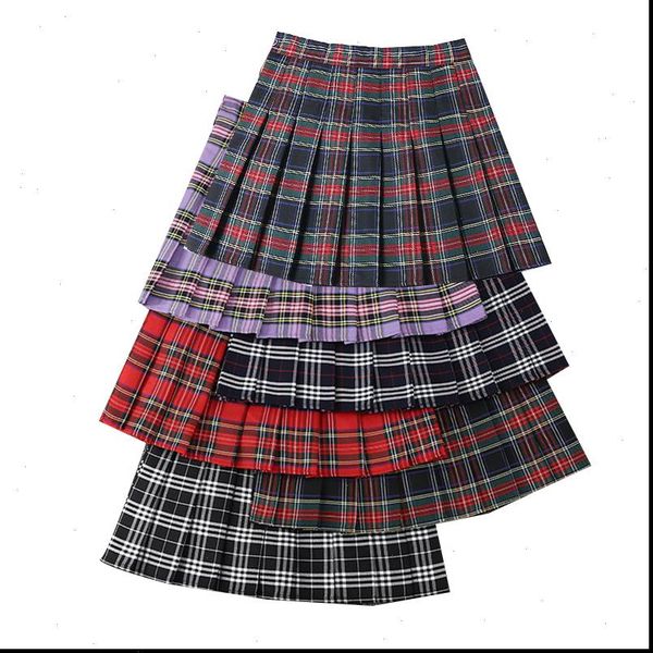 high waist a line women skirts plaid summer pleated fashion chic girls mini slim tennis, Black
high waist a line women skirts plaid summer pleated fashion chic girls mini slim tennis, Black