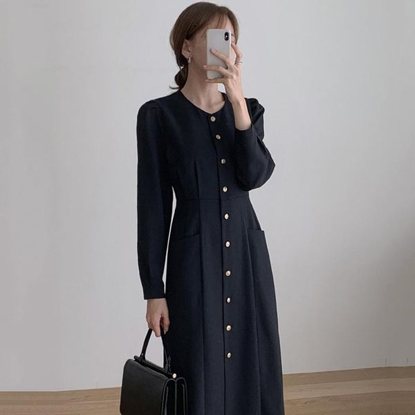 casual dresses nomikuma korean chic autumn slim waist single breasted solid color long sleeve dress women 2021 vestidos mujer, Black;gray
casual dresses nomikuma korean chic autumn slim waist single breasted solid color long sleeve dress women 2021 vestidos mujer, Black;gray
