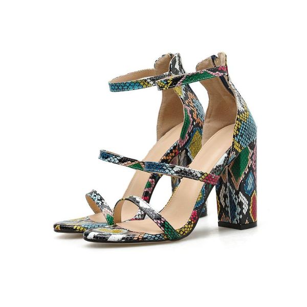 summer ladies sandals shoes snake print fashion woman narrow combination open thick heel high heels women dress, Black
summer ladies sandals shoes snake print fashion woman narrow combination open thick heel high heels women dress, Black