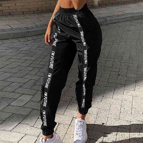 women summer satin cargo pants europe loose casual sport joggers streetwear fashion female 201111, Black;green
women summer satin cargo pants europe loose casual sport joggers streetwear fashion female 201111, Black;green