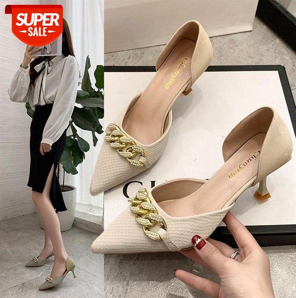 high heels women's stiletto pointed toe metal buckle hollow single shoes korean style sandals #xj04, Black
high heels women's stiletto pointed toe metal buckle hollow single shoes korean style sandals #xj04, Black
