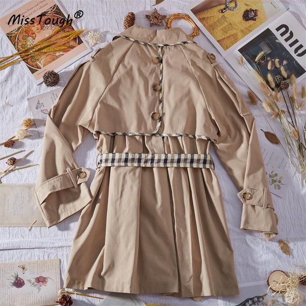 women's trench coats autumn winter warm coat women high street plaid patchwork long jackets female belt casual korean style vintage 202, Tan;black
women's trench coats autumn winter warm coat women high street plaid patchwork long jackets female belt casual korean style vintage 202, Tan;black