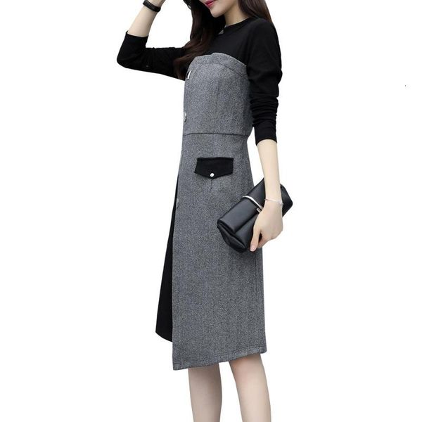casual dresses 2021 the autumn women dress long sleeve o-neck vintage fashion elegant korean party ladies office maxi clothes, Black;gray
casual dresses 2021 the autumn women dress long sleeve o-neck vintage fashion elegant korean party ladies office maxi clothes, Black;gray