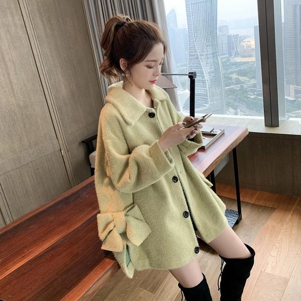 women's wool & blends autumn winter woolen coat womens clothing 2021 korean fashion mid-length loose wild bow elegant woolens cloth jac, Black
women's wool & blends autumn winter woolen coat womens clothing 2021 korean fashion mid-length loose wild bow elegant woolens cloth jac, Black