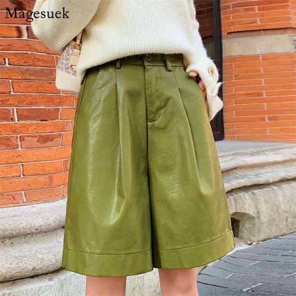 knee length pu leather shorts women high waist pockets loose faux spring autumn casual biker 10997 210512, White;black
knee length pu leather shorts women high waist pockets loose faux spring autumn casual biker 10997 210512, White;black