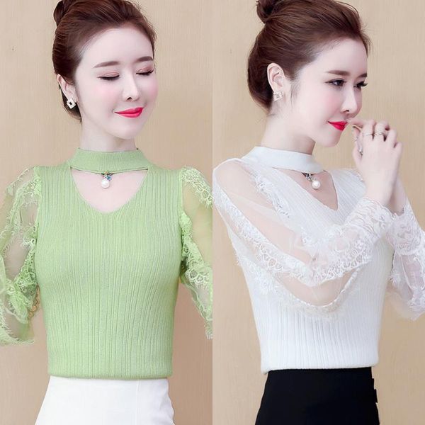 women's blouses & shirts spring summer women patchwork hollow out v-neck lace blouse female elegant long lantern sleeve shirt x144, White
women's blouses & shirts spring summer women patchwork hollow out v-neck lace blouse female elegant long lantern sleeve shirt x144, White