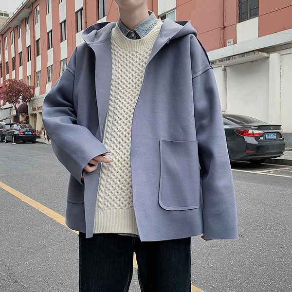 men's jackets autumn and winter blue m-2xl big pocket woolen coat trend loose solid color hooded, Black;brown
men's jackets autumn and winter blue m-2xl big pocket woolen coat trend loose solid color hooded, Black;brown