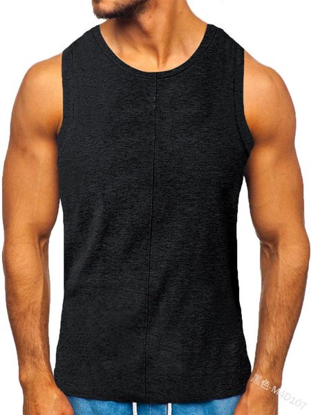 men' tank men sports vest fashion solid color stitching round neck fitness home sleeveless self-cultivation hedging casual racer, White;black
men' tank men sports vest fashion solid color stitching round neck fitness home sleeveless self-cultivation hedging casual racer, White;black