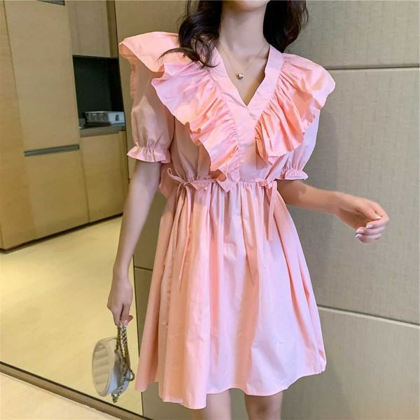 women's t-shirt maiden wind korean women summer kawaii v-neck lace-up waisted short sleeve es ladies tdqh, White
women's t-shirt maiden wind korean women summer kawaii v-neck lace-up waisted short sleeve es ladies tdqh, White