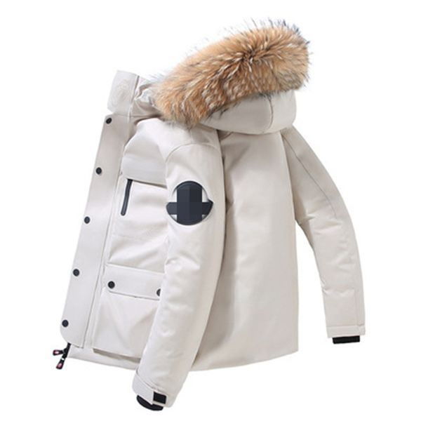 man punk down parkas fashion trend couples thicken zipper hooded outerwears designer winter male casual luxury brnad bread jackets coats, Black
man punk down parkas fashion trend couples thicken zipper hooded outerwears designer winter male casual luxury brnad bread jackets coats, Black