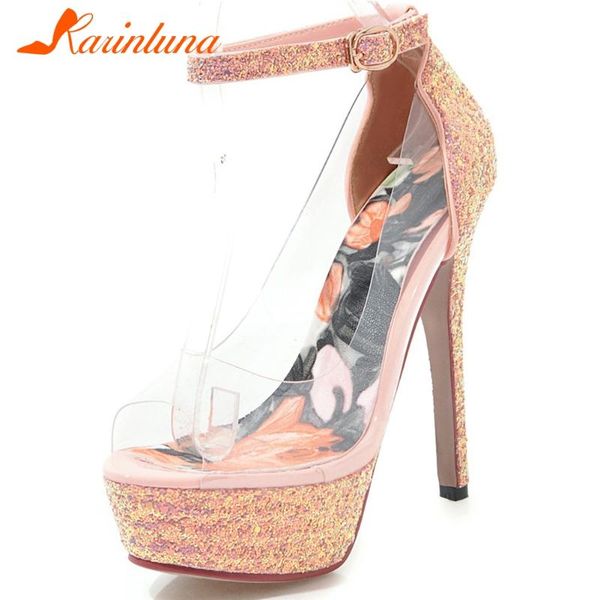 ladies high heels platform sandals summer party glitters women transparent pvc shoes woman, Black
ladies high heels platform sandals summer party glitters women transparent pvc shoes woman, Black