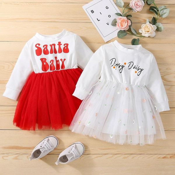 

girl's dresses 0-24m cute born baby girl long sleeve tutu princess dress outfits girls clothes, Red;yellow