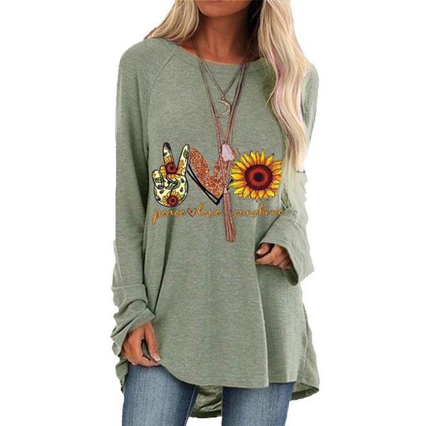women's t-shirt loose t shirt women long sleeve tee casual cotton blend autumn clothes printed o-neck female, White
women's t-shirt loose t shirt women long sleeve tee casual cotton blend autumn clothes printed o-neck female, White