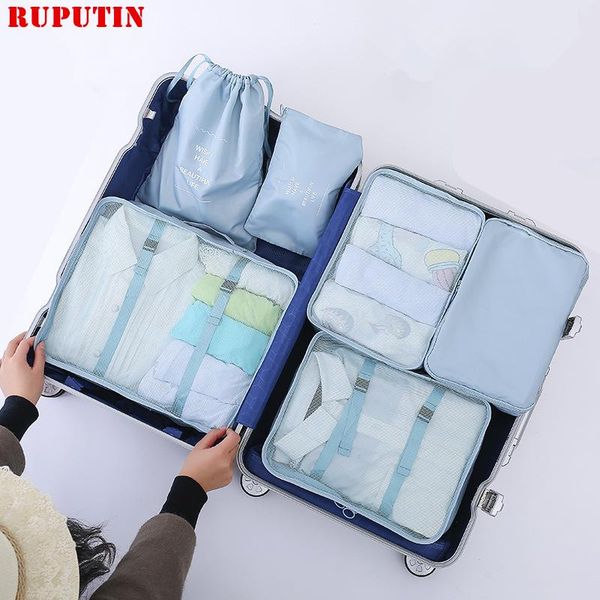 duffel bags ruputin 6pcs/set cloth waterproof travel mesh bag in luggage organizer packing cube organiser for clothing
duffel bags ruputin 6pcs/set cloth waterproof travel mesh bag in luggage organizer packing cube organiser for clothing