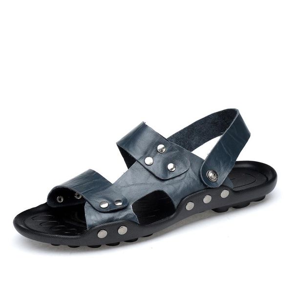 sandals men's summer men casual shoes lightweight leather beach flip flop comfortable slip-on mens outdoor slippers, Black
sandals men's summer men casual shoes lightweight leather beach flip flop comfortable slip-on mens outdoor slippers, Black