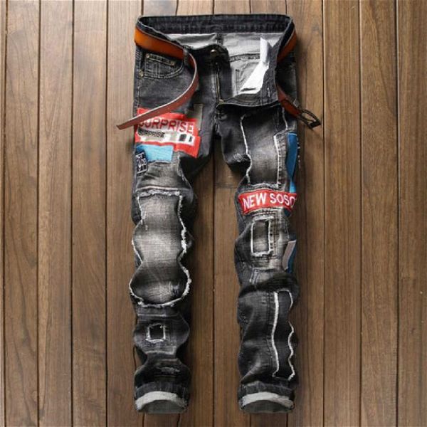 2021 men's jeans new european-american style fashion hipster ripped men's jeans fashion personality embroidered hip-hop jeans x062, Blue
2021 men's jeans new european-american style fashion hipster ripped men's jeans fashion personality embroidered hip-hop jeans x062, Blue