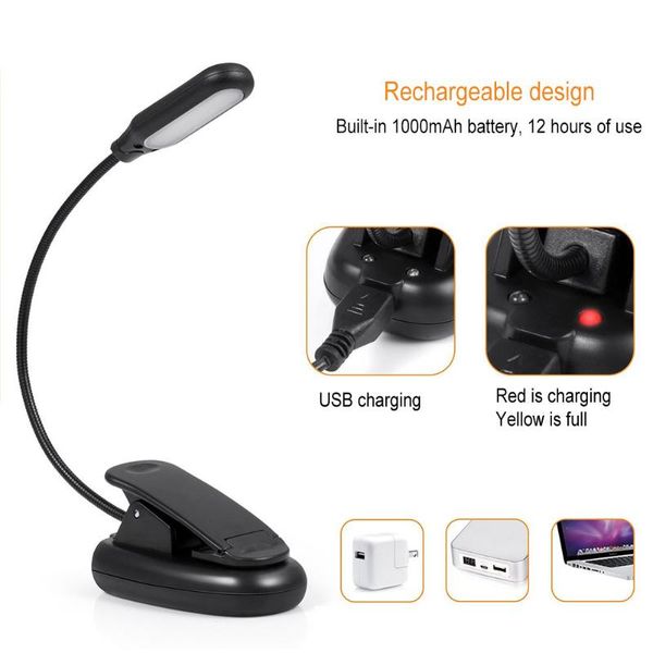 book lights clamp clip on led reading light flexible bedside lamp portable battery/usb rechargeable --m25
book lights clamp clip on led reading light flexible bedside lamp portable battery/usb rechargeable --m25