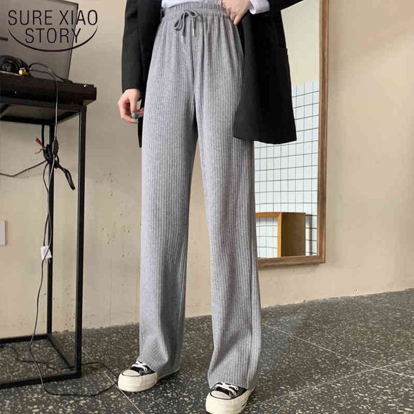 korean solid loose drawstring trousers thick knitted straight drape casual women's high-waisted thin wide-leg pants 12888 210415, Black;white
korean solid loose drawstring trousers thick knitted straight drape casual women's high-waisted thin wide-leg pants 12888 210415, Black;white