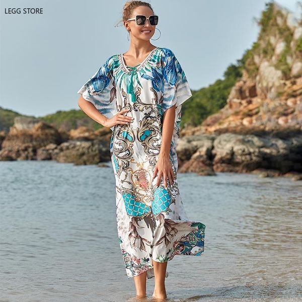 women's swimwear sale quick-drying bikini cover-ups bohemian print v-neck summer dress beach tunic women beachwear kaftan swimsuit cove, White;black
women's swimwear sale quick-drying bikini cover-ups bohemian print v-neck summer dress beach tunic women beachwear kaftan swimsuit cove, White;black