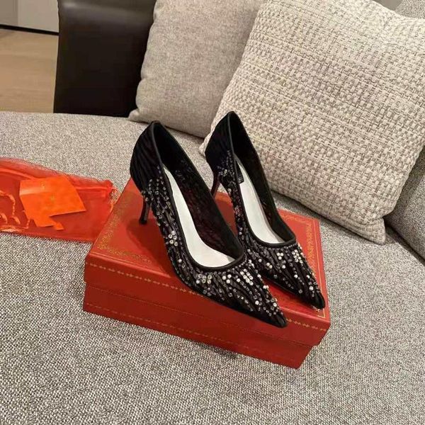 dress shoes women's diamond elegant wedding 2021 spring thin heel fashion french high heels, Black
dress shoes women's diamond elegant wedding 2021 spring thin heel fashion french high heels, Black