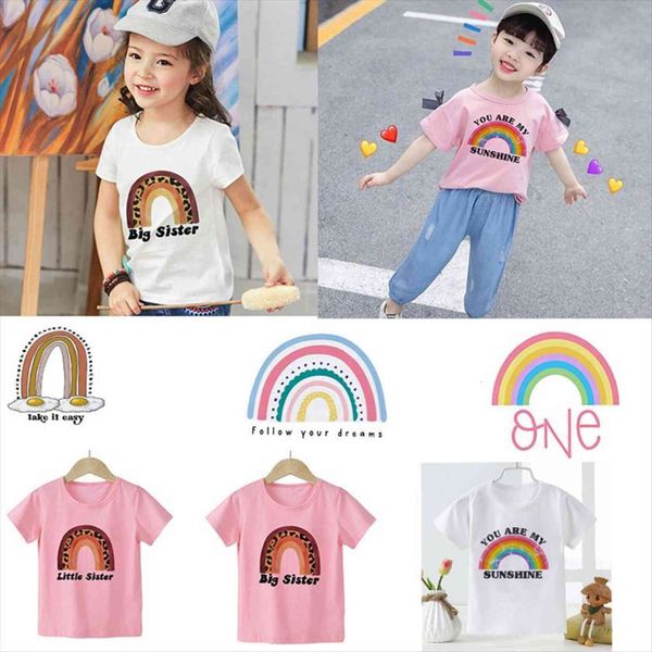 kids t shirt for girls toddler infant boys summer clothes short sleeve rainbow fashion letter white pink shirts, Blue
kids t shirt for girls toddler infant boys summer clothes short sleeve rainbow fashion letter white pink shirts, Blue