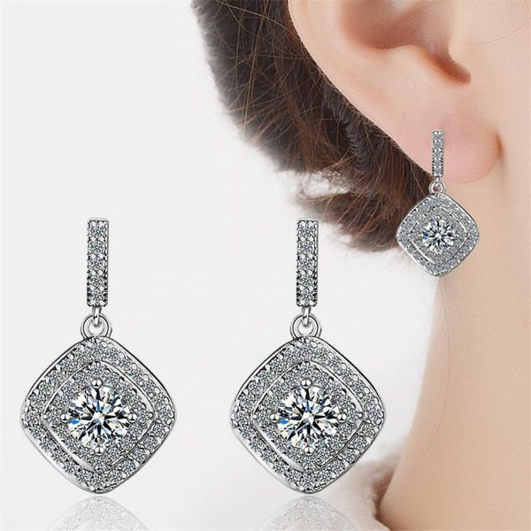 dangle & chandelier drop earrings for women party jewelry embellished with crystals from korean style birthday gifts girls, Silver
dangle & chandelier drop earrings for women party jewelry embellished with crystals from korean style birthday gifts girls, Silver