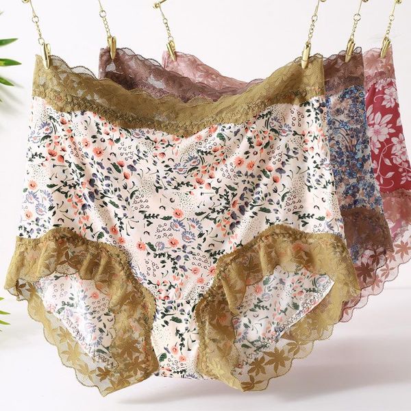 women's panties plus size women lace seamless high waist elastic briefs underwear female soft cotton floral print lingerie, Black;pink
women's panties plus size women lace seamless high waist elastic briefs underwear female soft cotton floral print lingerie, Black;pink