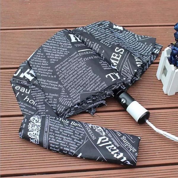 umbrellas fully automatic upscale three-folding retro style printing umbrella black and white spaper sunscreen folding umbrell
umbrellas fully automatic upscale three-folding retro style printing umbrella black and white spaper sunscreen folding umbrell
