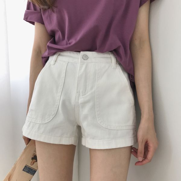 women's shorts 2021 summer new korean a-line wide leg denim pants high waist slim simple net red, White;black
women's shorts 2021 summer new korean a-line wide leg denim pants high waist slim simple net red, White;black