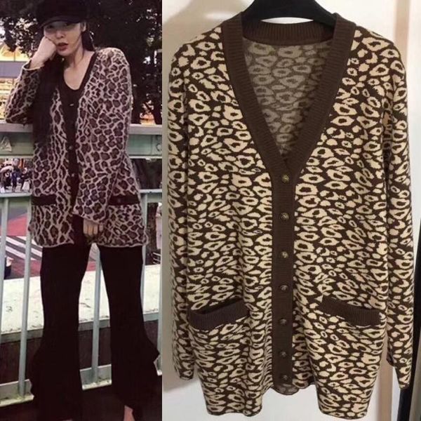 women's sweaters autumn casual clothes women 2021 fashion print leopard long cardigan v neck loose knitted sweater feminino, White;black
women's sweaters autumn casual clothes women 2021 fashion print leopard long cardigan v neck loose knitted sweater feminino, White;black