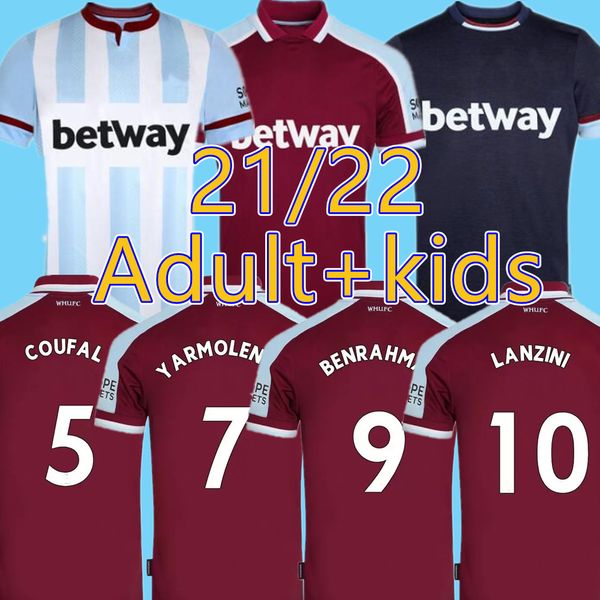 21 22 west soccer jerseys ham 2021 2022 united home away yarmolenko lanzini noble bowen antonio football shirt fornals rice mens + kids kit, Black;yellow
21 22 west soccer jerseys ham 2021 2022 united home away yarmolenko lanzini noble bowen antonio football shirt fornals rice mens + kids kit, Black;yellow