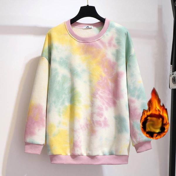 women's hoodies & sweatshirts (117-157cm) winter thick fleece long-sleeved sweatshirt plus size pullover shirt loose dyed tee fashion p, Black
women's hoodies & sweatshirts (117-157cm) winter thick fleece long-sleeved sweatshirt plus size pullover shirt loose dyed tee fashion p, Black