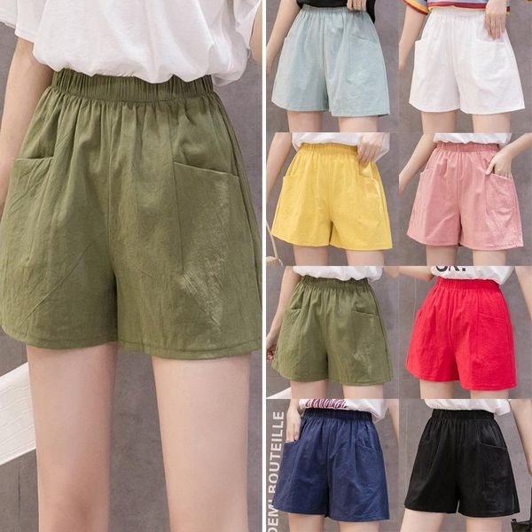 women's shorts womens solid color elastic high waist pocket casual ladies summer jogger pants, White;black
women's shorts womens solid color elastic high waist pocket casual ladies summer jogger pants, White;black